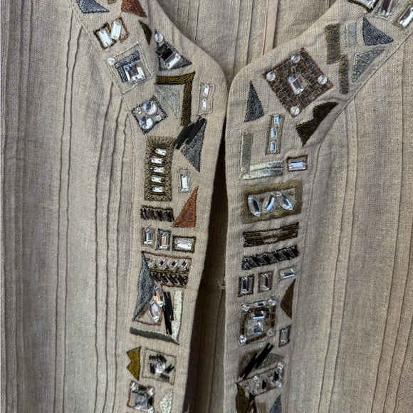 CHICO'S Jacket with Metallic Threads and Beading Womens size 3 XL 16 - Picture 4 of 6